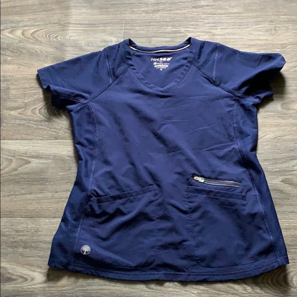 Dark blue scrub top